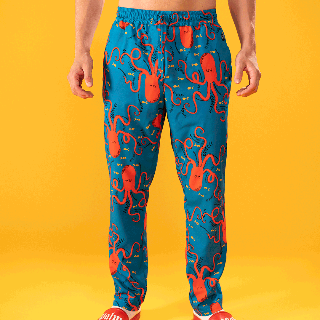 Pants men patterned ALANLAC