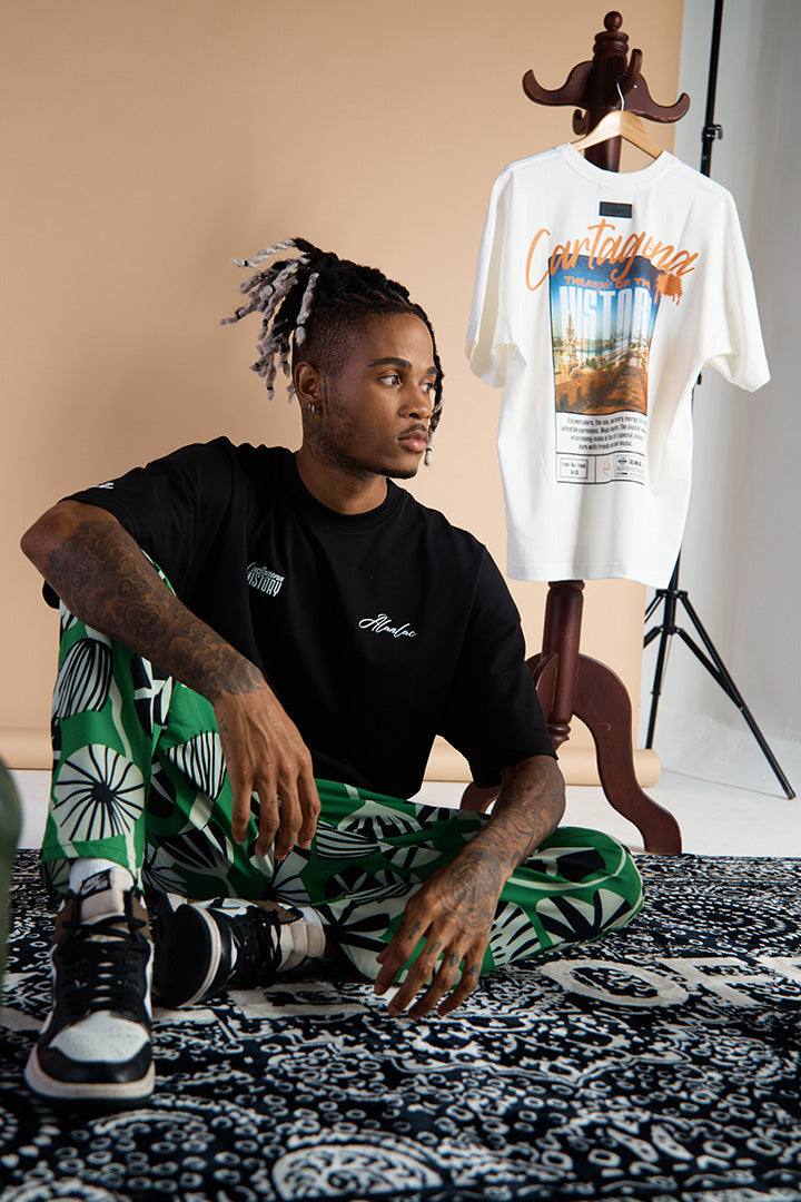 T-shirt black cartagena oversized