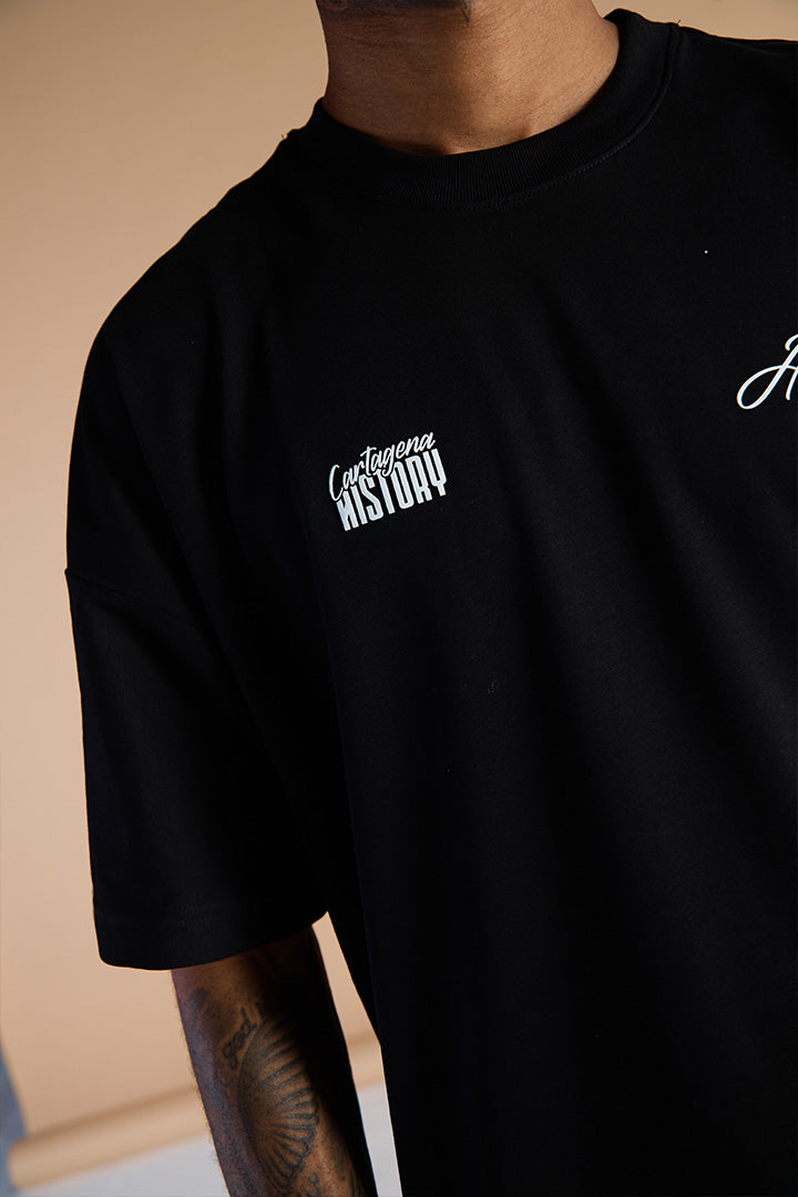 T-shirt black cartagena oversized
