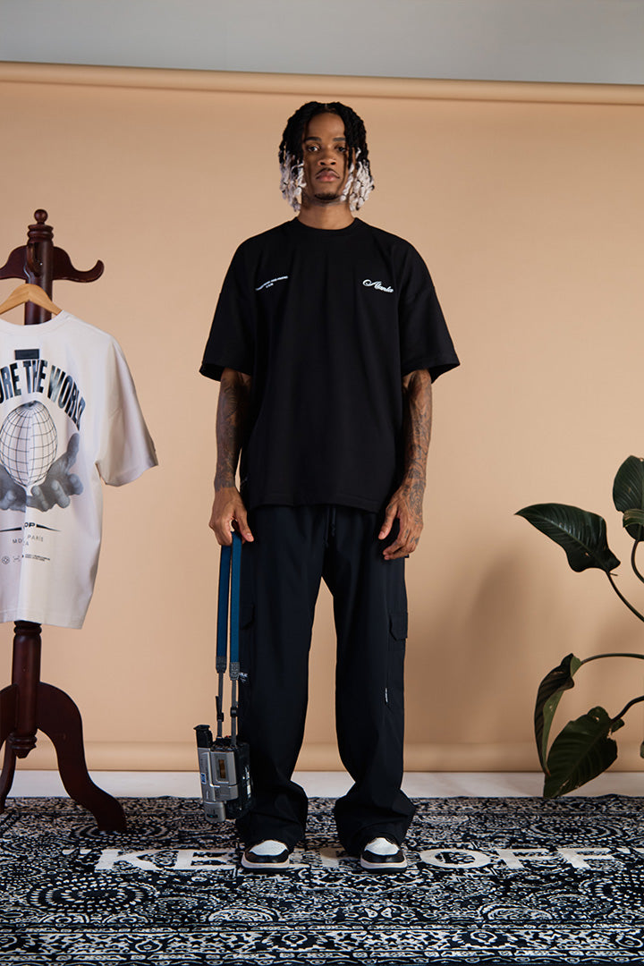 Tshirt BLACK travels oversized